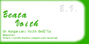 beata voith business card